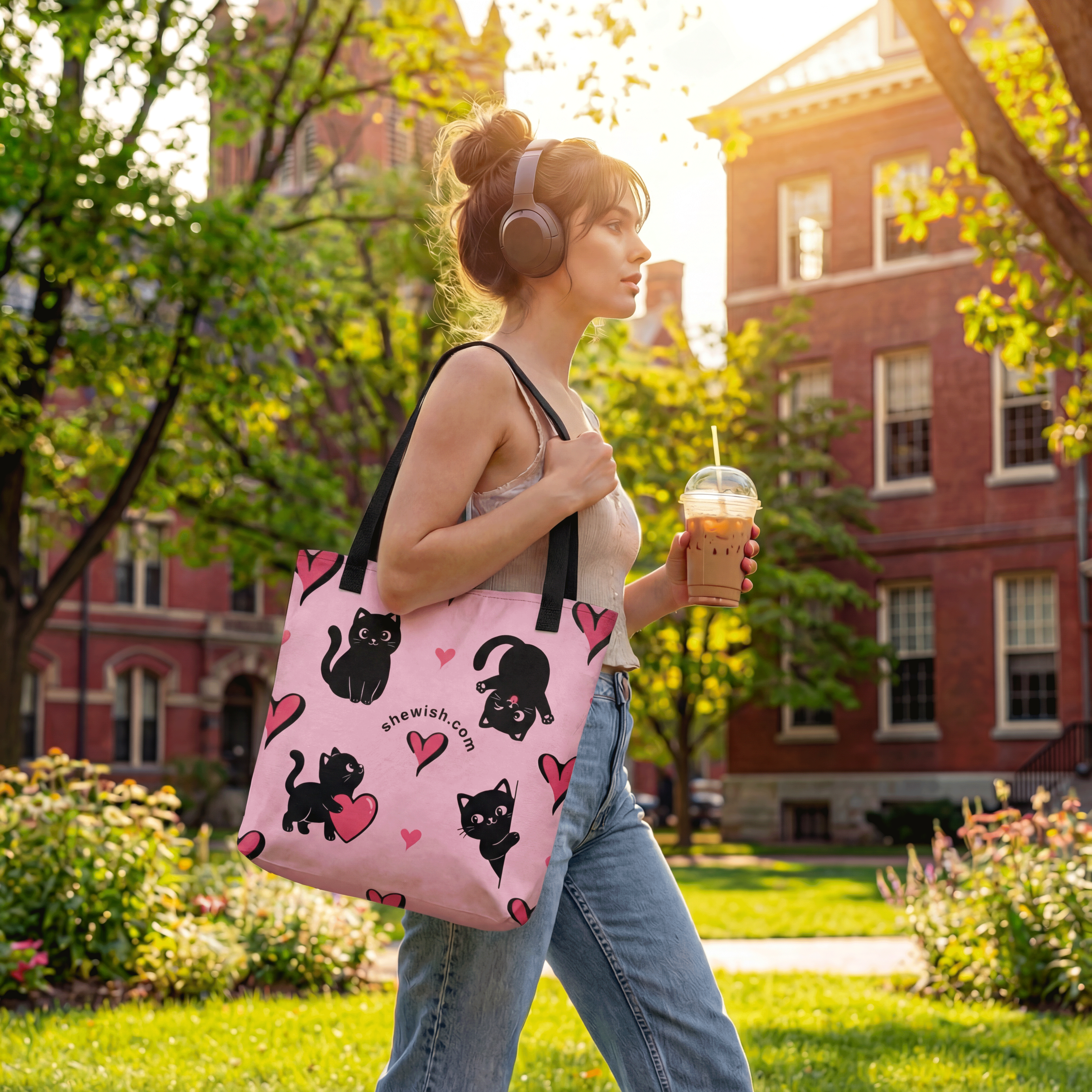 Happy Cat Series Cpacious and Trendy Tote Bag