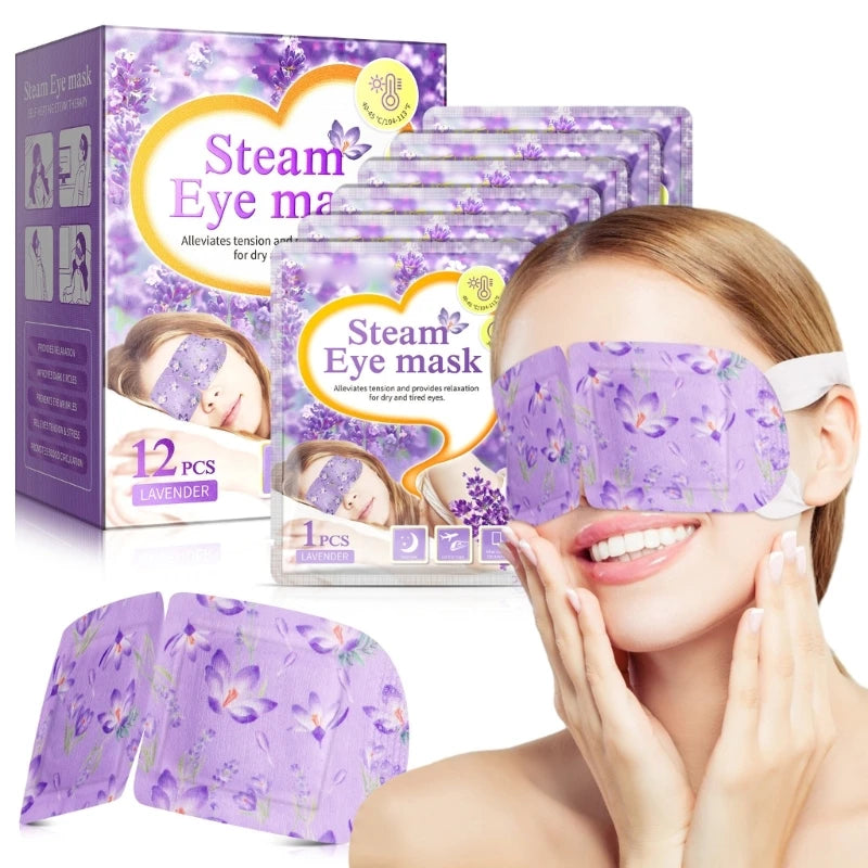 12 Pieces Self Heated Lavender Eye Mask