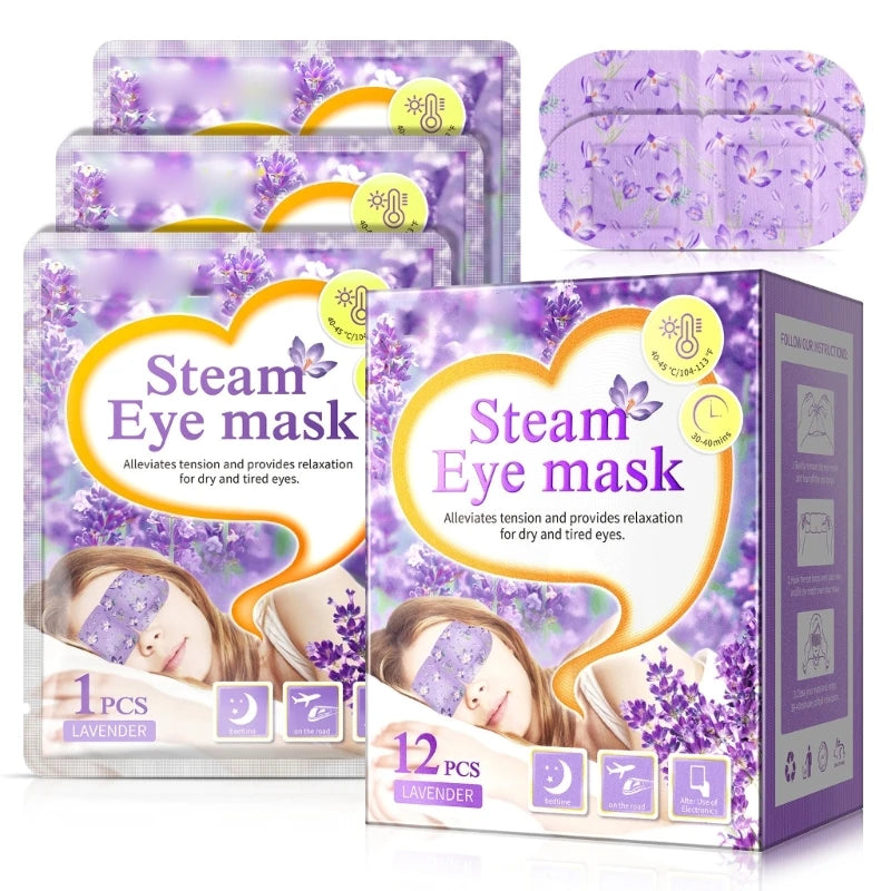 12 Pieces Self Heated Lavender Eye Mask